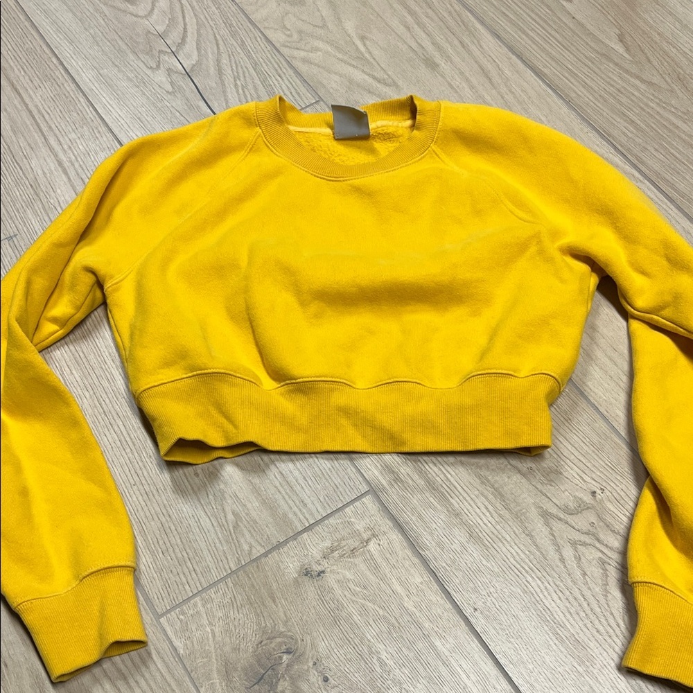 Aritzia Tna Cozy Fleece Perfect Shrunken Sweatshirt